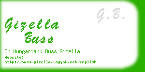 gizella buss business card